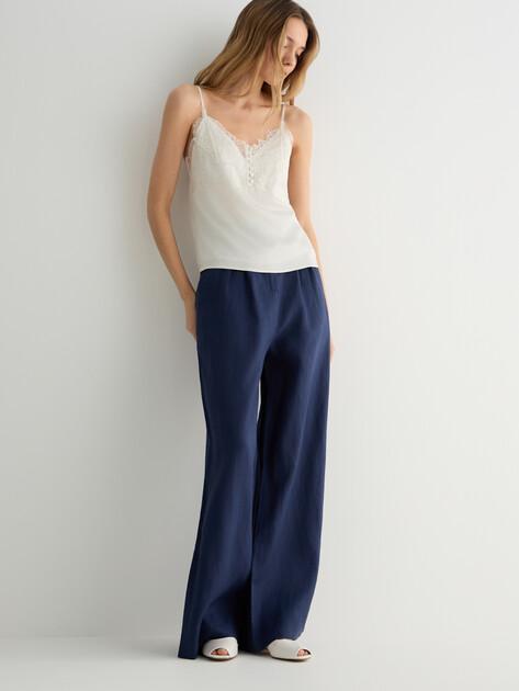 MAISON DAVID Palazzo pants (linen)