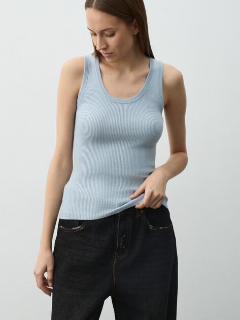 MAISON DAVID Knitted top (Tencel/natural wool/silk)