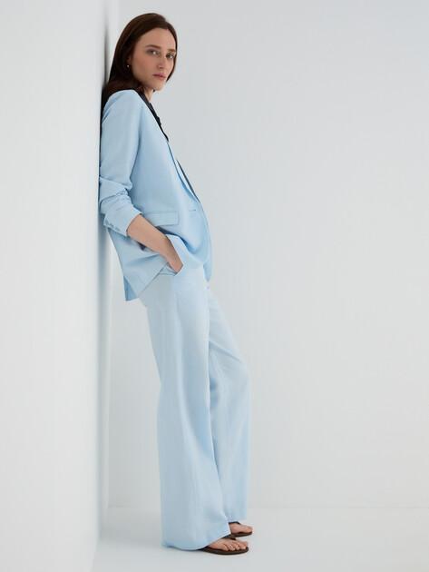 MAISON DAVID Wide-leg trousers (cotton/linen)