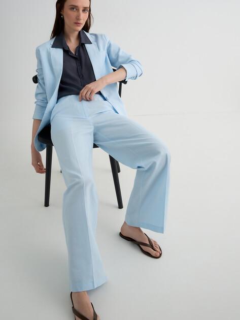 MAISON DAVID Wide-leg trousers (cotton/linen)