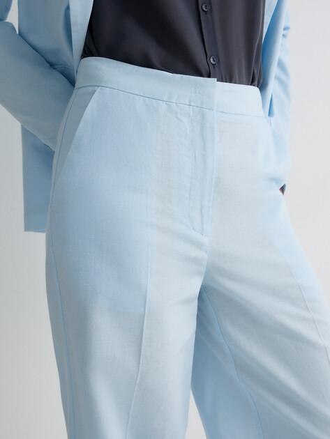 MAISON DAVID Wide-leg trousers (cotton/linen)
