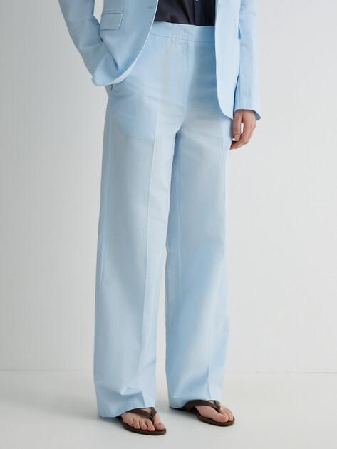 MAISON DAVID Wide-leg trousers (cotton/linen)