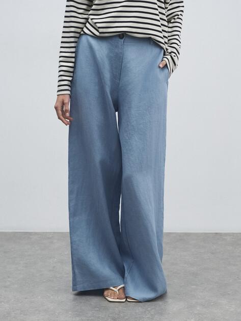 MAISON DAVID Wide-leg trousers (linen)