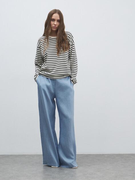 MAISON DAVID Wide-leg trousers (linen)