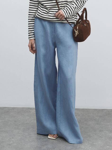 MAISON DAVID Wide-leg trousers (linen)