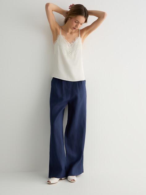 MAISON DAVID Palazzo pants (linen)