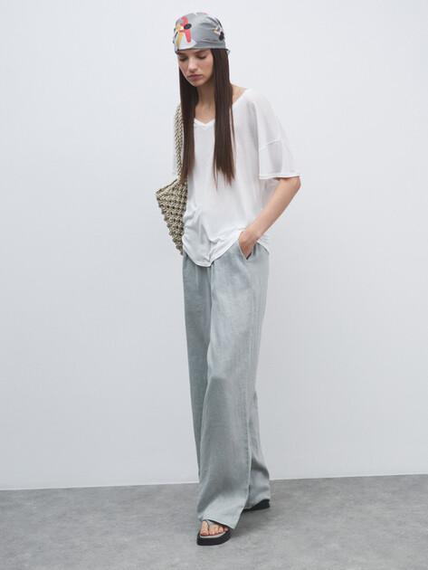 MAISON DAVID Palazzo pants (linen)