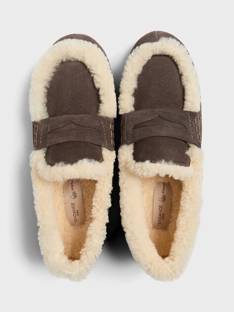 TENDANCE Loafers (natural suede/natural fur)