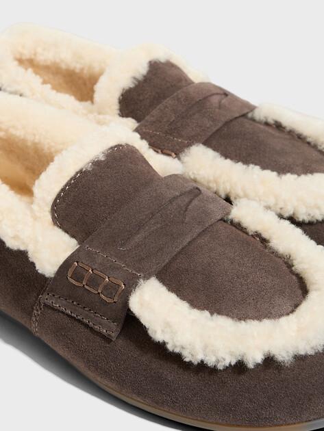 TENDANCE Loafers (natural suede/natural fur)