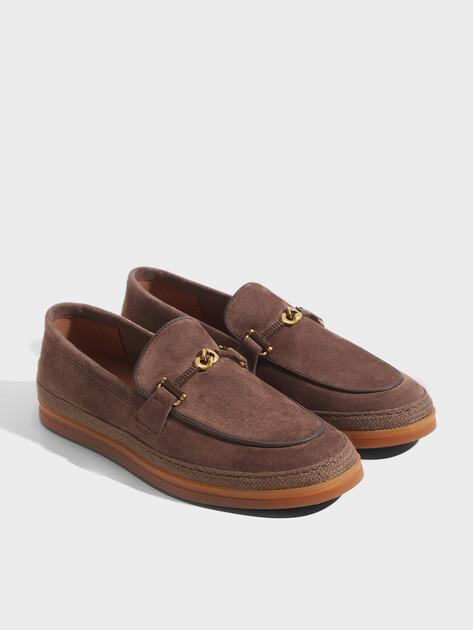 MAISON DAVID Loafers (natural suede/natural rubber sole)