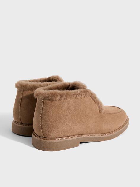 TENDANCE Ψηλά loafers (φυσικό σουέτ/φυσική γούνα)