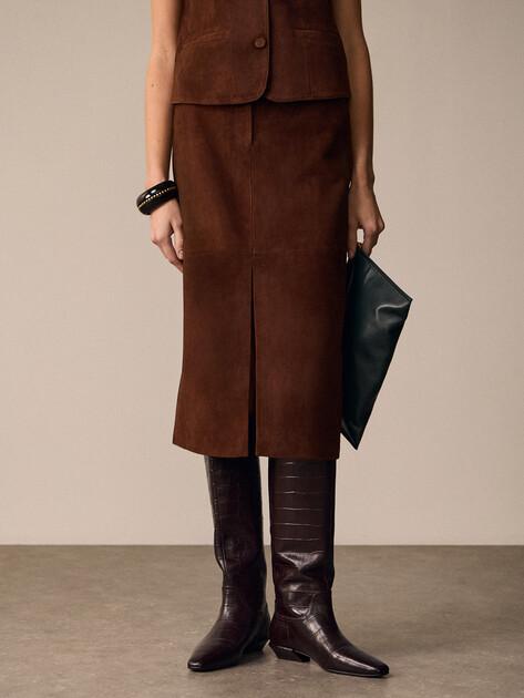 MAISON DAVID Midi (natural suede)
