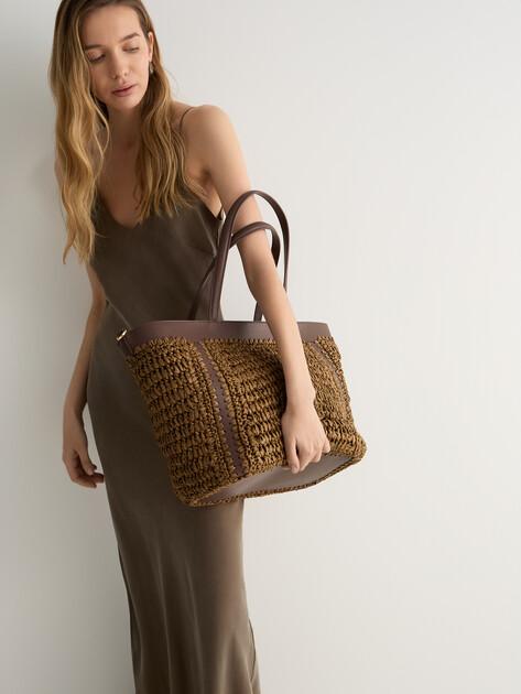 TENDANCE Bag (raffia/genuine leather)