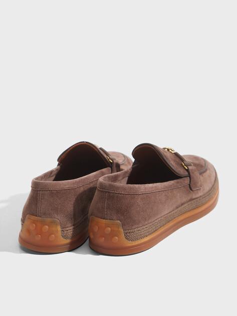 MAISON DAVID Loafers (natural suede/natural rubber sole)