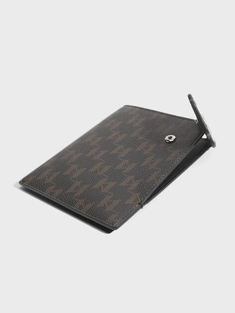 Karl Lagerfeld Ikon Monogram CC Passport Case (Faux Leather)