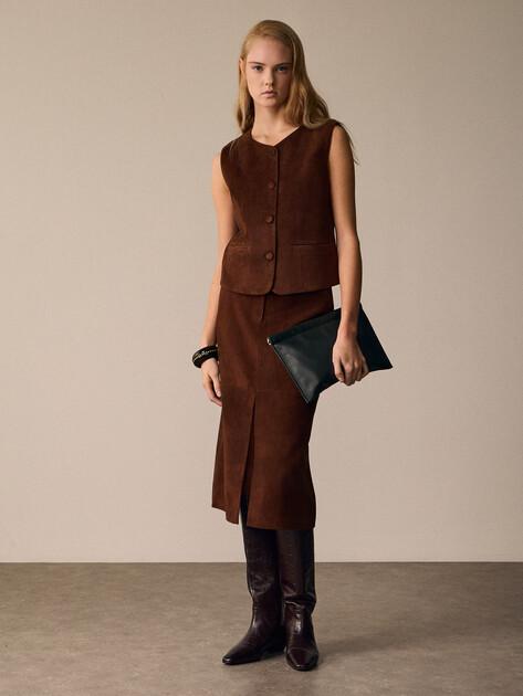 MAISON DAVID Midi (natural suede)