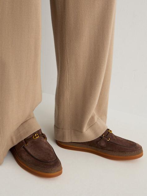MAISON DAVID Loafers (natural suede/natural rubber sole)