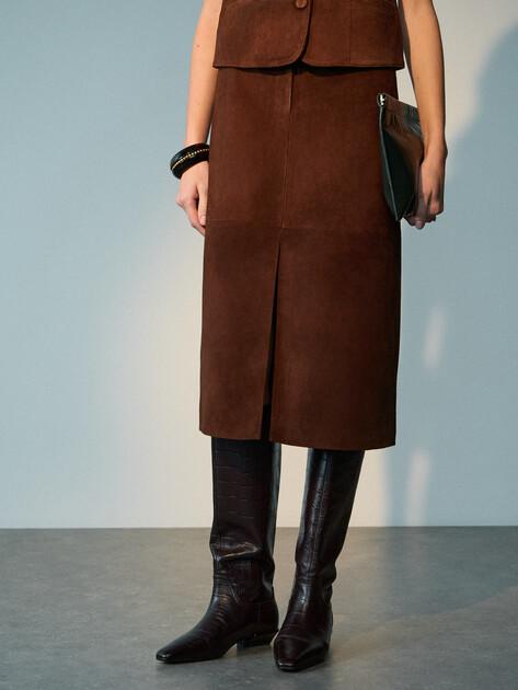 MAISON DAVID Midi (natural suede)
