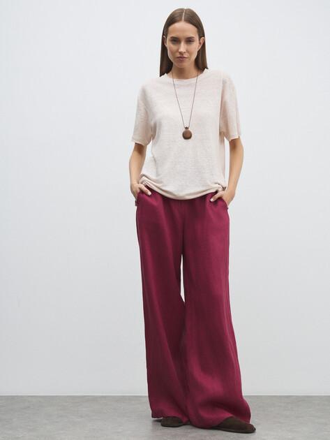 MAISON DAVID Wide-leg trousers (linen)