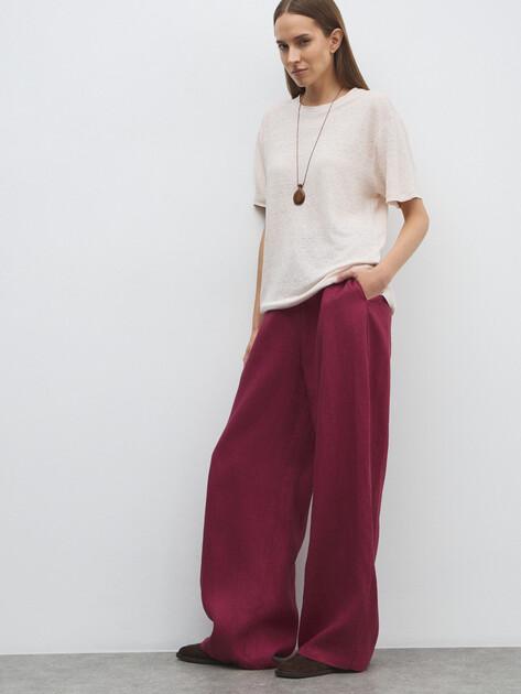 MAISON DAVID Wide-leg trousers (linen)