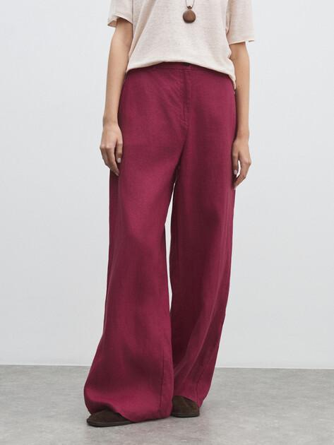 MAISON DAVID Wide-leg trousers (linen)