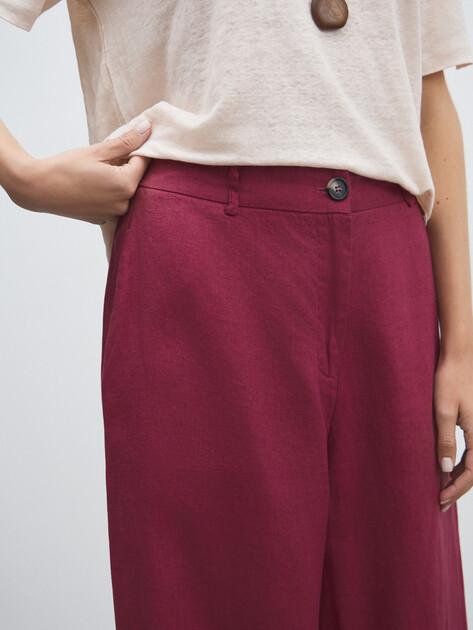 MAISON DAVID Wide-leg trousers (linen)