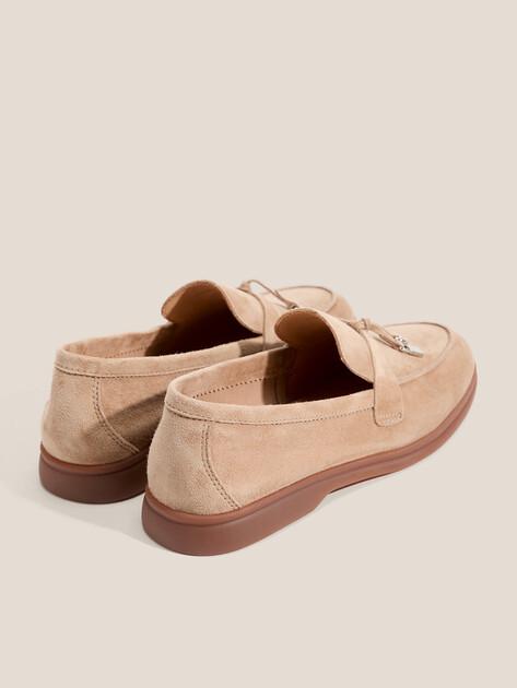 TENDANCE Loafers (natural suede/natural rubber sole)
