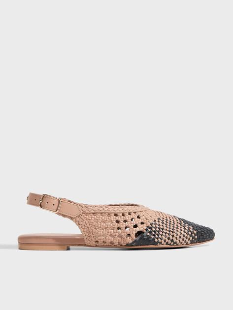 BRONX Amme-line Slingback Ballet Flats (Genuine Leather)