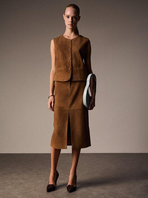 MAISON DAVID Midi (natural suede)