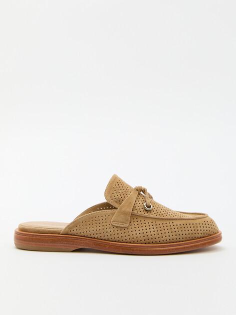 TENDANCE Mules (genuine suede/genuine leather sole)