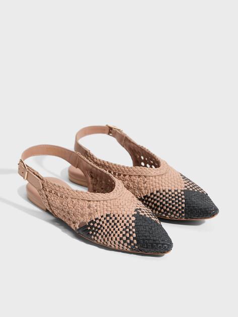 BRONX Amme-line Slingback Ballet Flats (Genuine Leather)