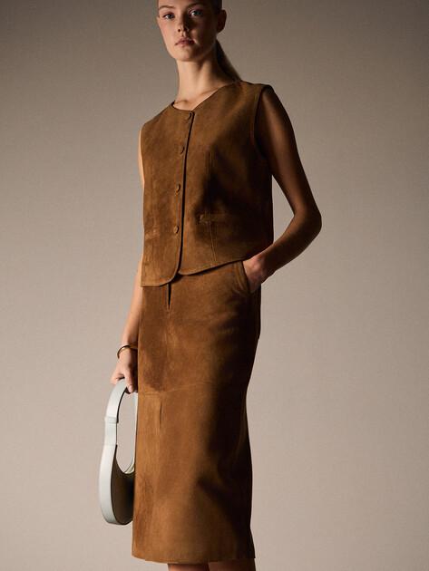 MAISON DAVID Midi (natural suede)