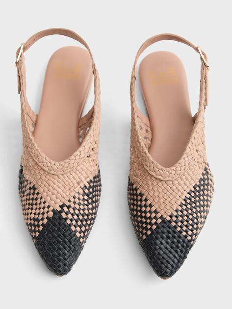 BRONX Amme-line Slingback Ballet Flats (Genuine Leather)