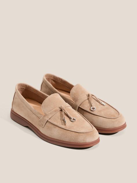 TENDANCE Loafers (natural suede/natural rubber sole)