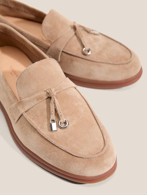 TENDANCE Loafers (natural suede/natural rubber sole)