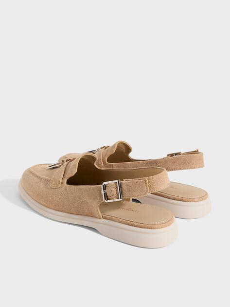TENDANCE Slingback Loafers (Cotton)
