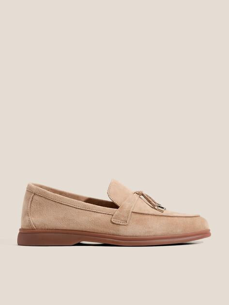 TENDANCE Loafers (natural suede/natural rubber sole)