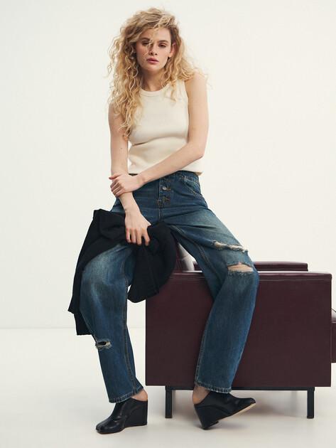 MAISON DAVID Straight-leg jeans (cotton)