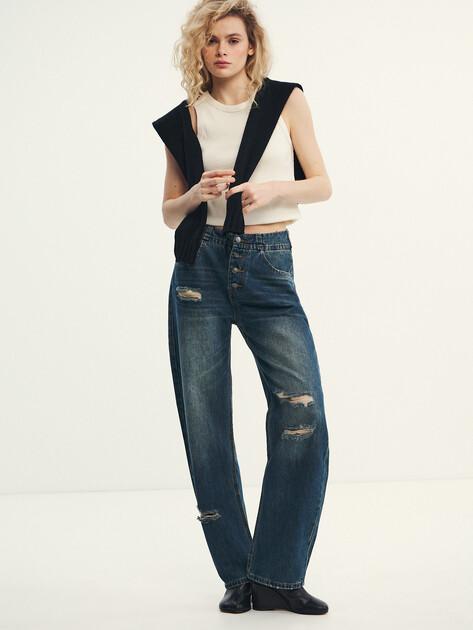 MAISON DAVID Straight-leg jeans (cotton)