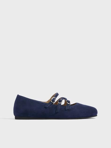 TENDANCE Mary Jane ballet flats (natural suede)