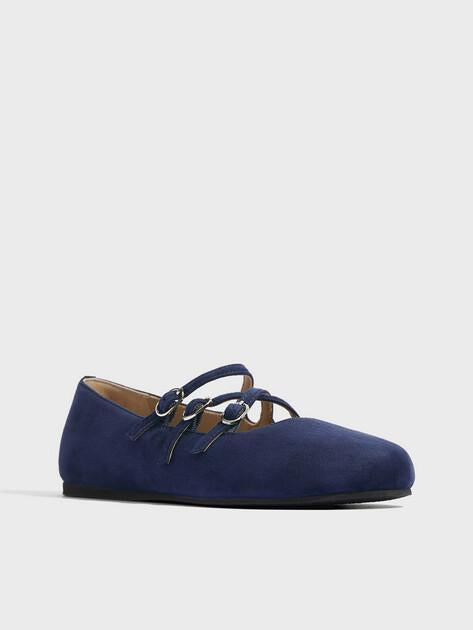 TENDANCE Mary Jane ballet flats (natural suede)