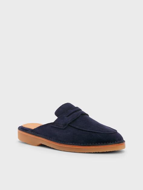 MAISON DAVID Mules (natural suede/natural rubber sole)