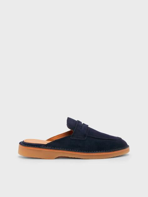 MAISON DAVID Mules (natural suede/natural rubber sole)