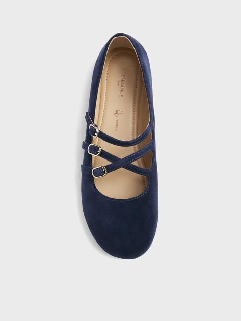 TENDANCE Mary Jane ballet flats (natural suede)
