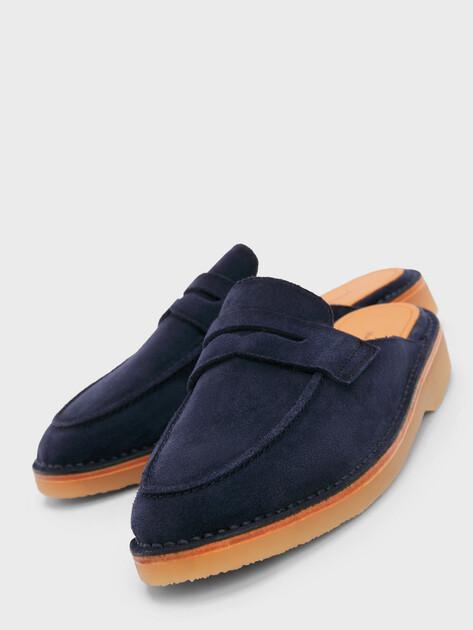 MAISON DAVID Mules (natural suede/natural rubber sole)