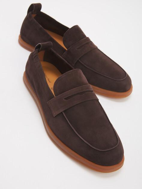 MAISON DAVID Loafers (natural suede/natural rubber sole)