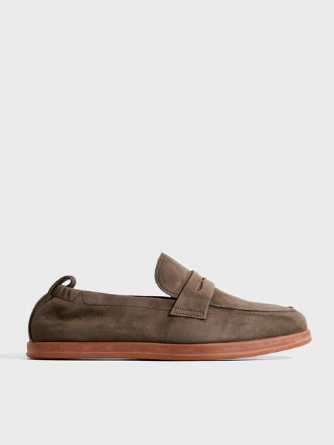 MAISON DAVID Loafers (natural suede/natural rubber sole)