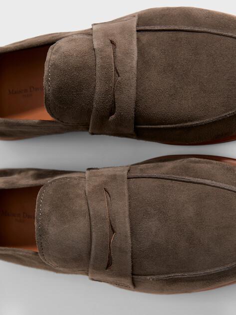 MAISON DAVID Loafers (natural suede/natural rubber sole)
