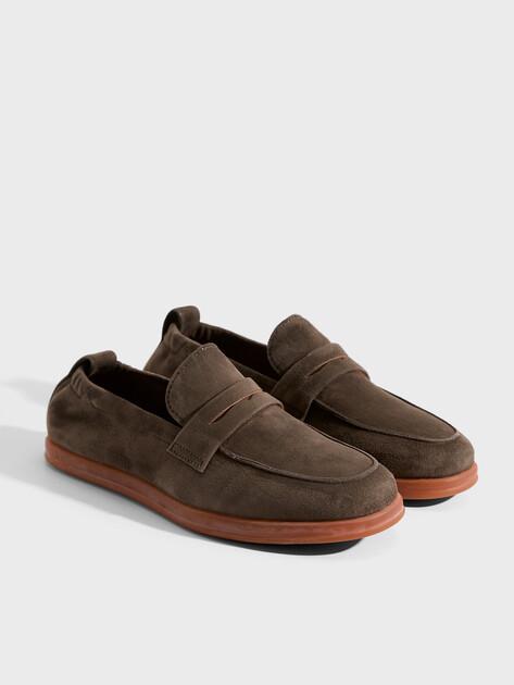 MAISON DAVID Loafers (natural suede/natural rubber sole)