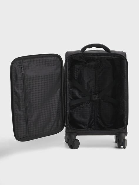KARL LAGERFELD Ikon Monogram Nylon Trolley Suitcase
